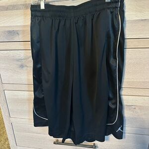 Jordan Black Athletic Shorts with White Trim